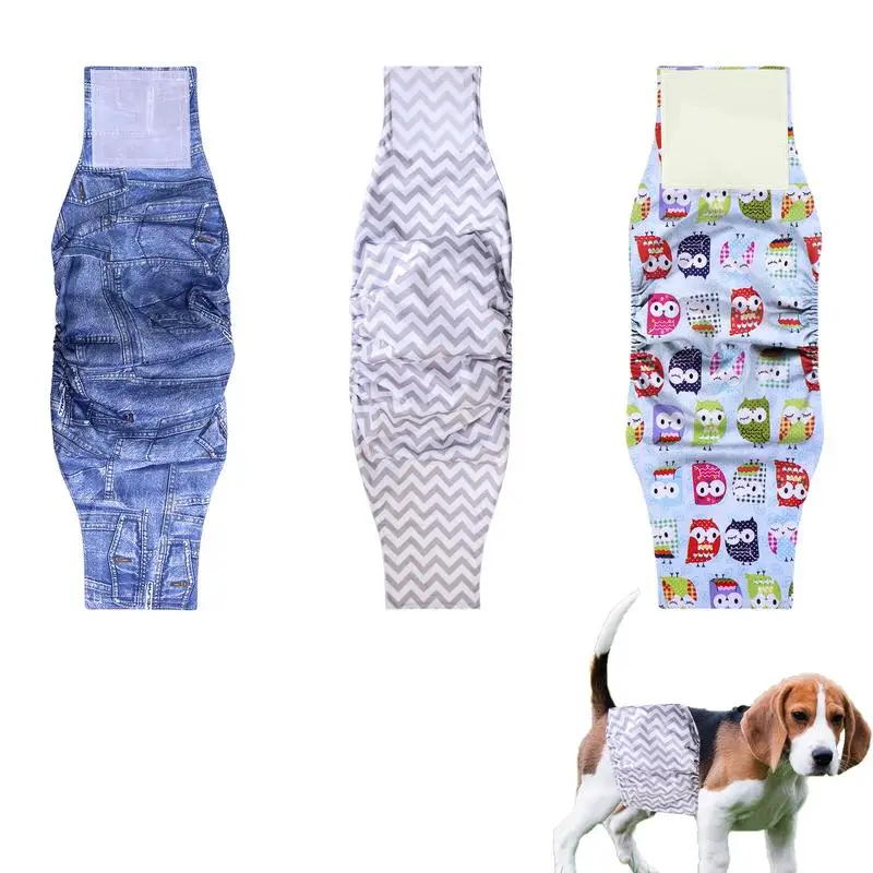 

Male Dog Belly Wrap 3 Pieces Reusable Dog Belly Wraps Pet Supplies For Male Dogs Doggies Puppies With Soft Touch And High