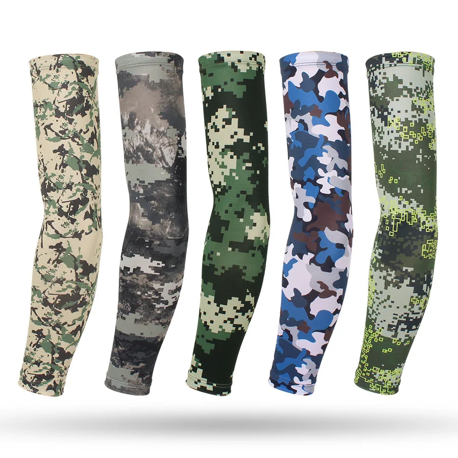 

2pcs Tactical Camouflage Sports Arm Sleeve Basketball Cycling Arm Warmer Summer UV Sun Protection Driving Fishing Arm Cuff Cover