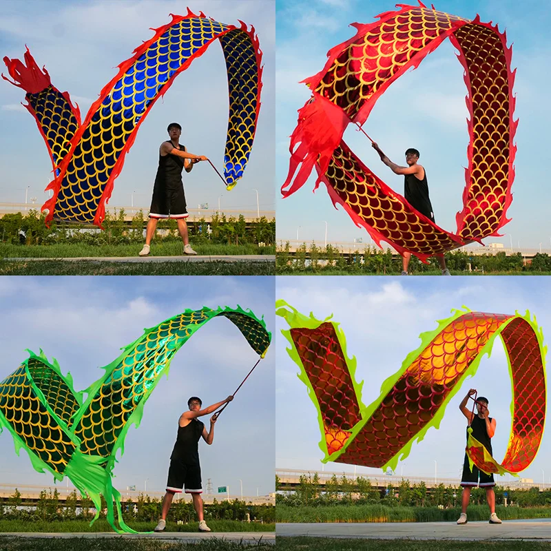 Квадратная сценическая выступление фитнес лента дракона танец Традиционная