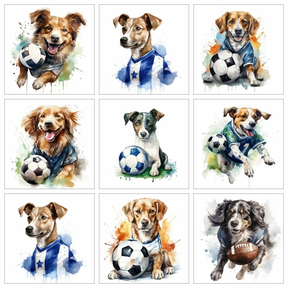 Набор для алмазной живописи AZQSD вышивка крестиком в виде собаки костюмы футбола