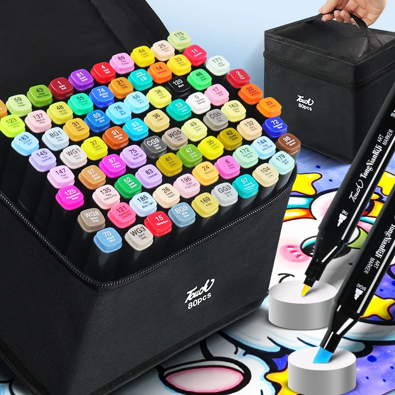 Масляные художественные маркеры 12-80 цветов набор ручек для рисования