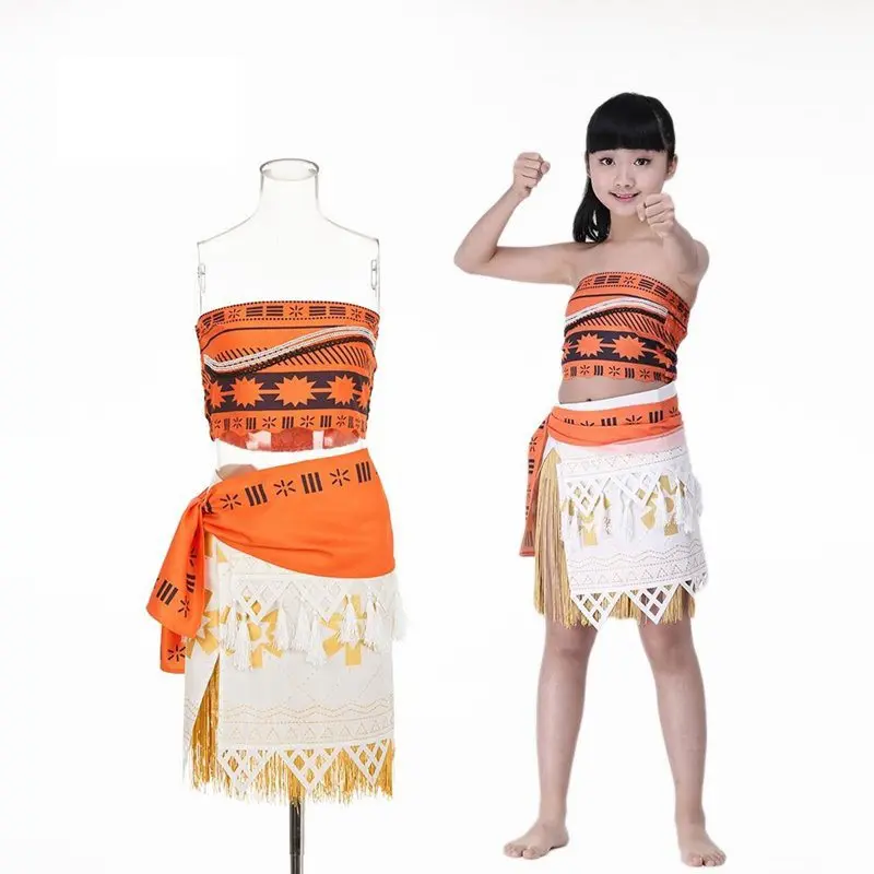 

Костюм принцессы Моана для косплея, Гавайские кофты, юбки, детская одежда