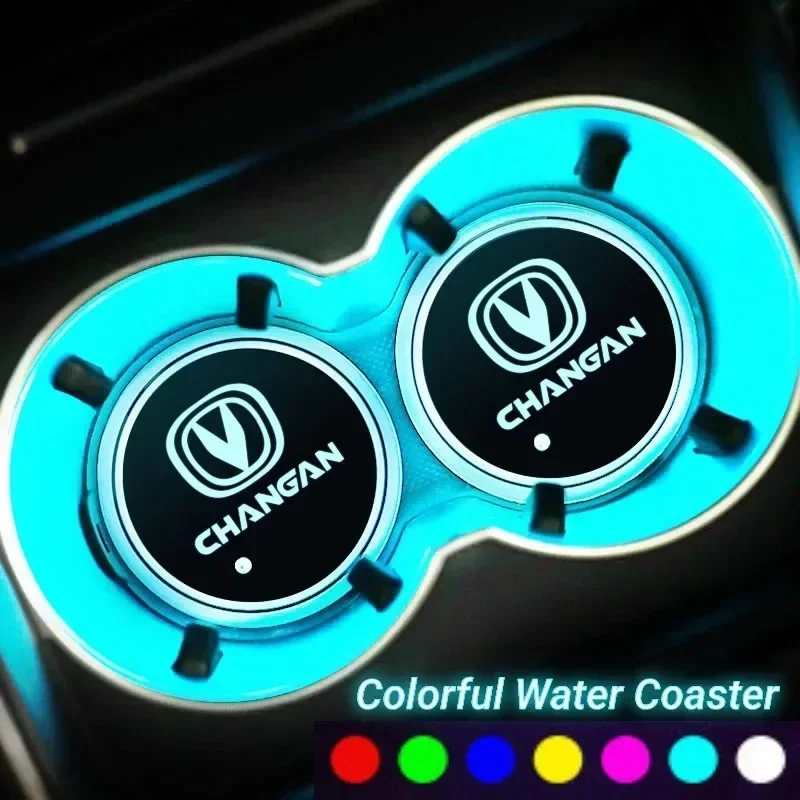 Светодиодный автомобильный коврик для стакана с водой держатель напитков Changan Cs55