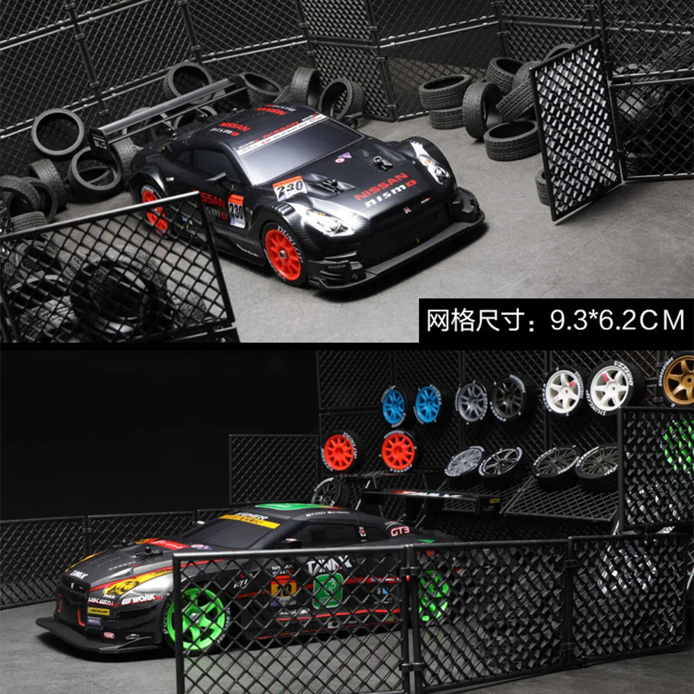 

DIY Remote Control Car Scene Props Assembled Garage Spliced Fence Net for Mosquito Cart Drift Racetrack Peripheral Scene Decorat