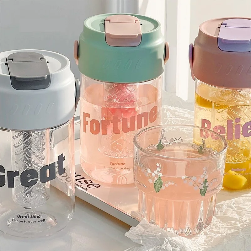 

Kids Children Water Bottle With Straw School Nursery Holiday Tour Hiking Party Sports Eco-Friendly Bottles With Lid Outdoor New