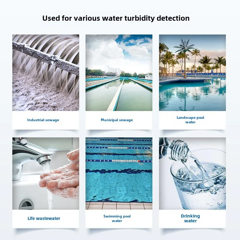 Портативный детектор мутности воды в бассейне для анализа твердых сточных вод и
