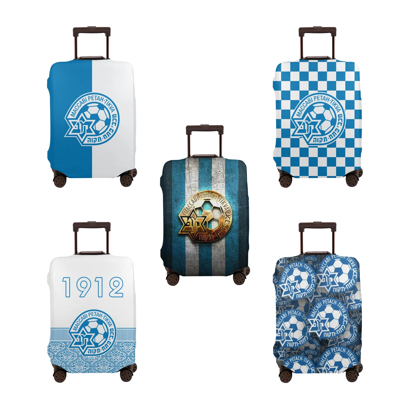 

Israel Maccabi Petah Tikva Fc Travel Luggage Cover Suitcase Protector Washable Baggage Covers Fits 18-32 Inch Luggage