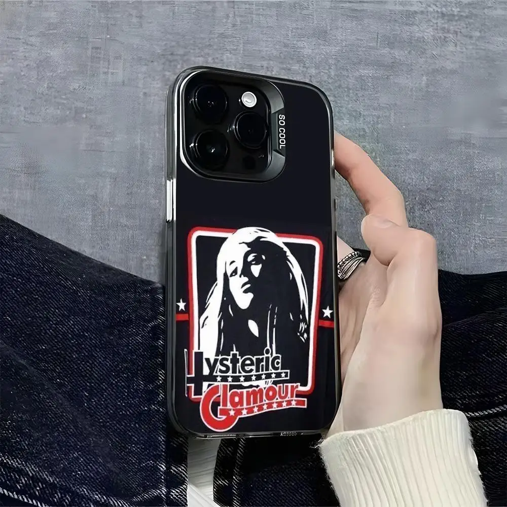 Фото Чехол для телефона Hysteric Glamour, серебристый корпус, для iPhone 18, 17, 16, 15, 14, 13, 12, 11 Pro Max Plus №3