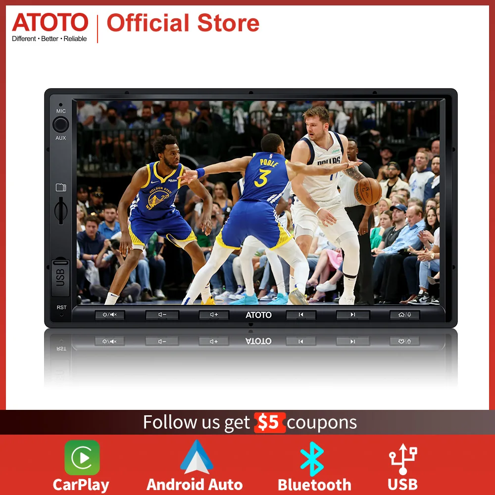 

ATOTO Car Radio 2DIN 7inch FM Bluetooth Single din Stereo Receiver Support HD LRV Fast Phone Charging Multimedia Vedio Player