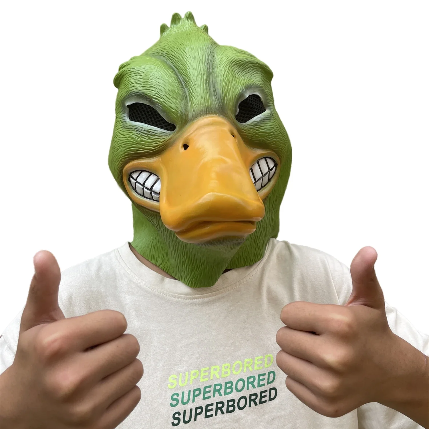 Маска с изображением злого Дональда Дака из мультфильма латексная маска на