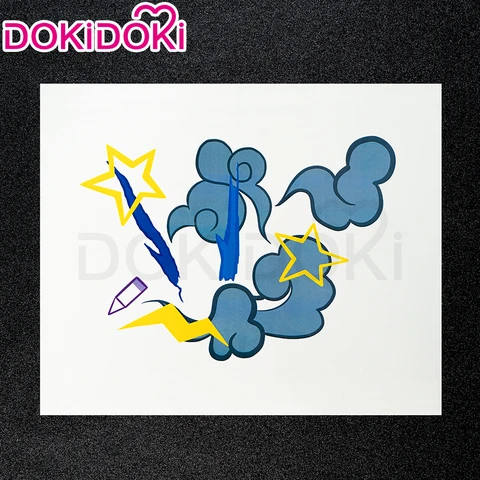 Jinxx Vii Косплей Татуировка Игра Косплей DokiDoki Jinxx Косплей Реквизит Синие Татуировки Наклейки VII Косплей Аксессуар Хэллоуин