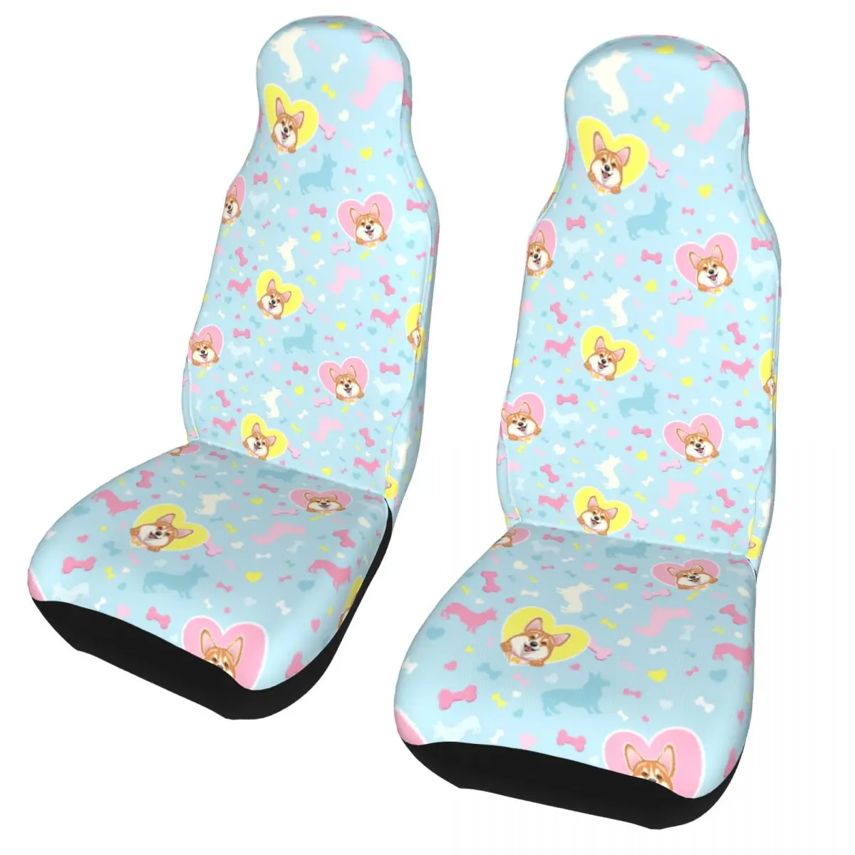 

Kawaii Corgi Dog Lover Universal Car Seat Cover Protector Interior Accessories Women Car Seat Covers Fabric Hunting