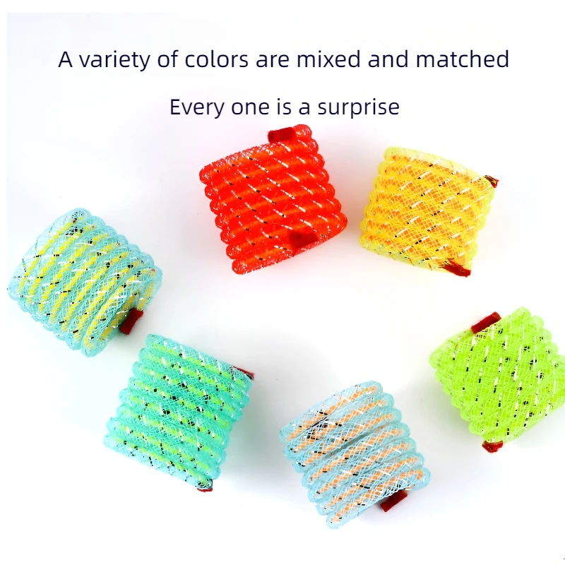 Интерактивные игрушки для кошек Ловец цветные гофрированные пружинные