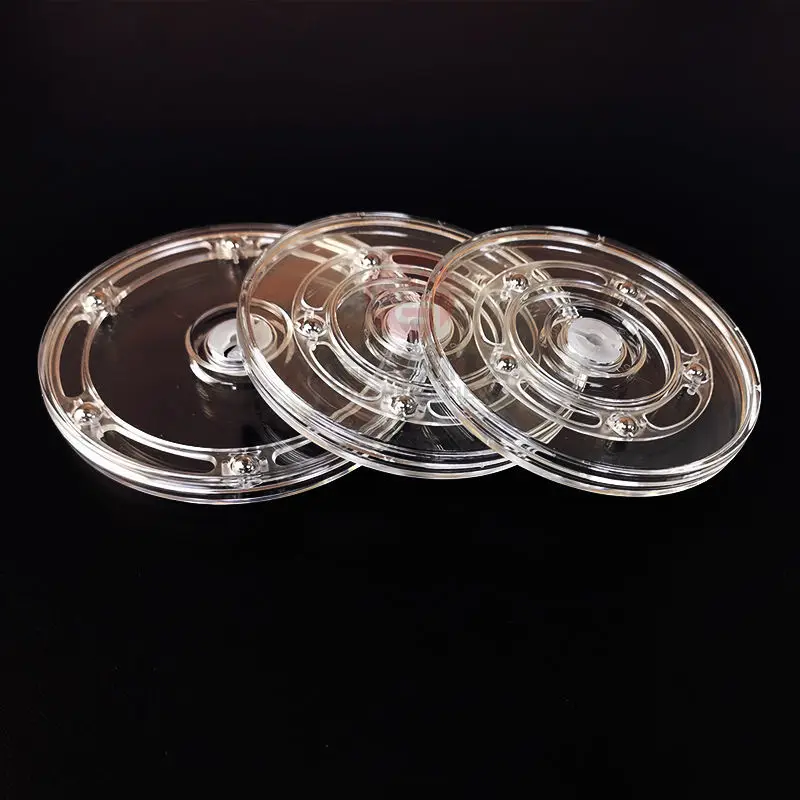 

360 Degree Transparent Turntable Acrylic Rotating Display Stand for Display Jewelry Watches Glass Antique Craft Packaging