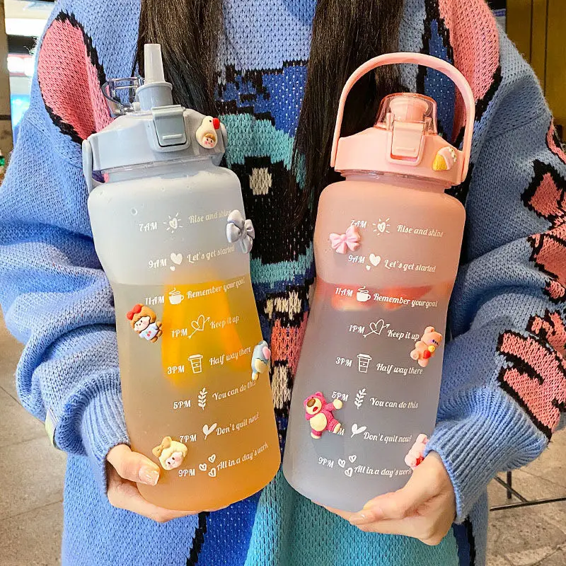 Большой объем 2 л чайник со шкалой для занятий спортом на открытом воздухе