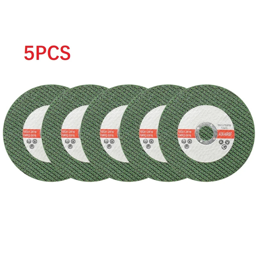 

5pcs Cutting Discs Resin Stainless Steel Grinding Wheel For 100 Angle Grinder For Grinding Carbide And Hard Steel Metal