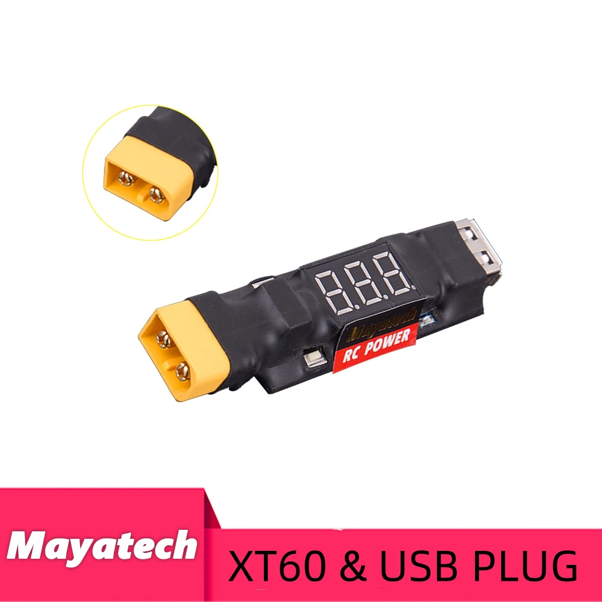 Модуль снижения напряжения с литиевой батареей 2s-6s 5 В дисплеем перезаряжаемый T