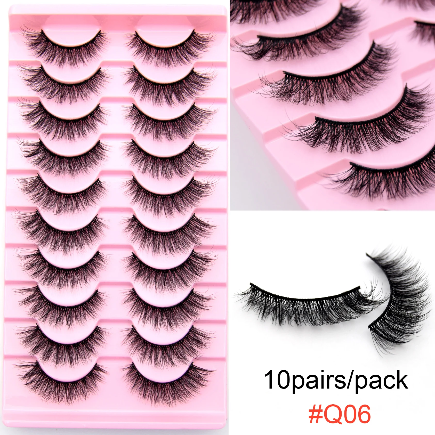 

Ресницы Накладные Visofree 3D из искусственной норки, 3/5/10 пар