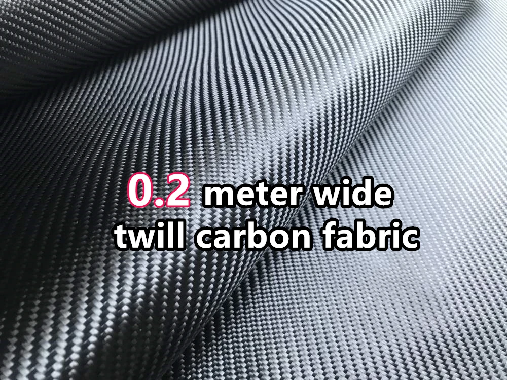 

[Grade A] 3K 200gsm Real Carbon Fiber Cloth Carbon Fabric Twill Plain 8"/20CM width 40"/1M 1.5M Length