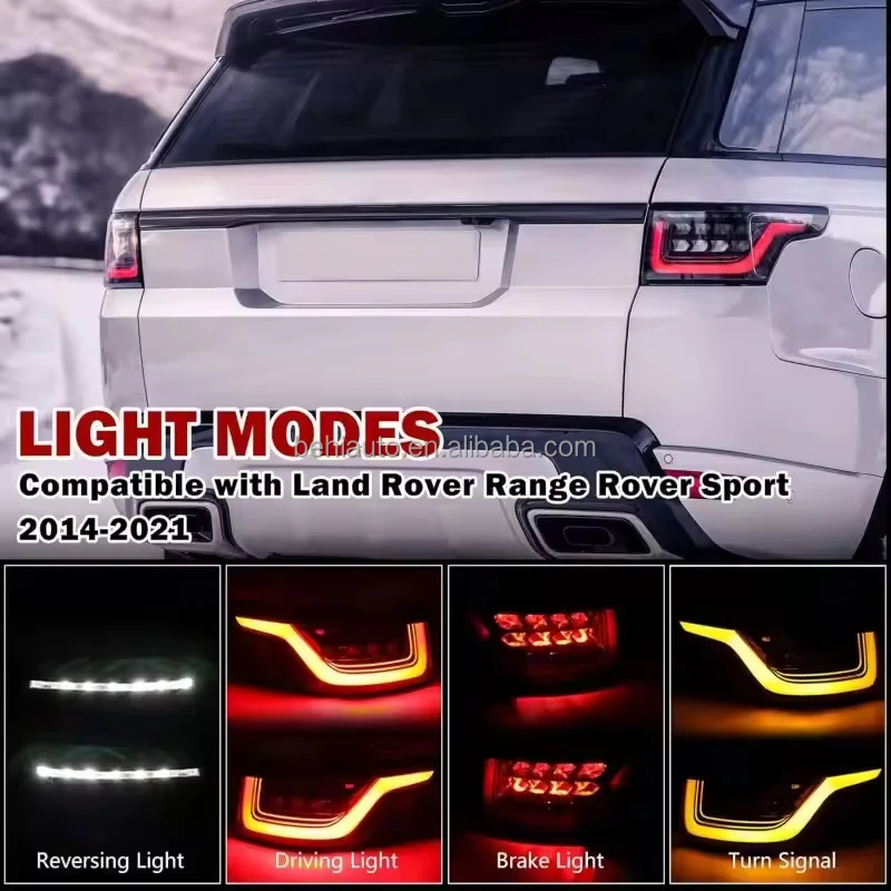 Фото Подходит для Land Rover Range Rover Sport L494: задний фонарь, стоп-сигнал, 2014-2017 гг., а также для моделей 2018-2022 гг., комплект аксессуаров для задних фонарей. №3