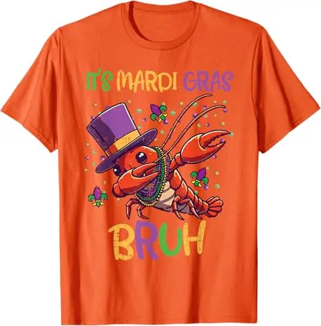 Детская футболка It Mardi Gras Bruh Crayfish Dab Fat Tuesday для мальчиков и девочек, модная футболка с короткими рукавами и графической надписью Sons, новинка, подарок (art.: 3920cc8652af2) - 3920cc8652af2