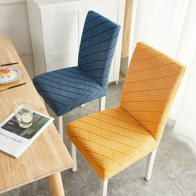 

Thick Three-dimensional Pattern Solid Color Chair Cover Modern Minimalist All Inclusive Seat Cover Anti Slip Soft Chair Covers