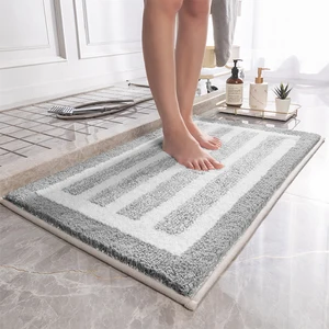 modern anti slip bath mat fashion striped floor mat water absorption bathroom entrance door mat bedroom kitchen hallway doormat free global shipping