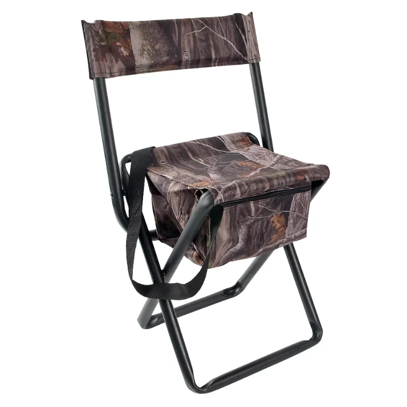 

Vanish Camo Folding Hunting Stool with Back, Holds 225 lbs, Next Camo