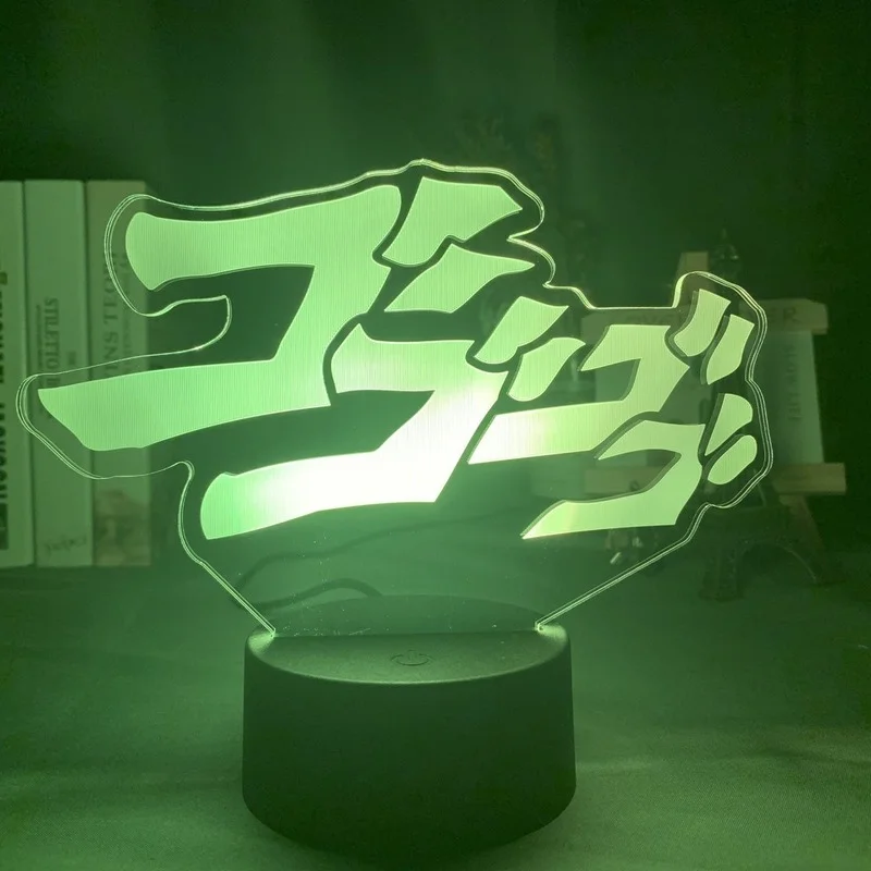 

Toy Figures JoJo's Bizarre Adventure Night Lamp Kujo Jotaro Acrylic Led Coloured Light Desktop Furnishing Articles Gift Jewelry