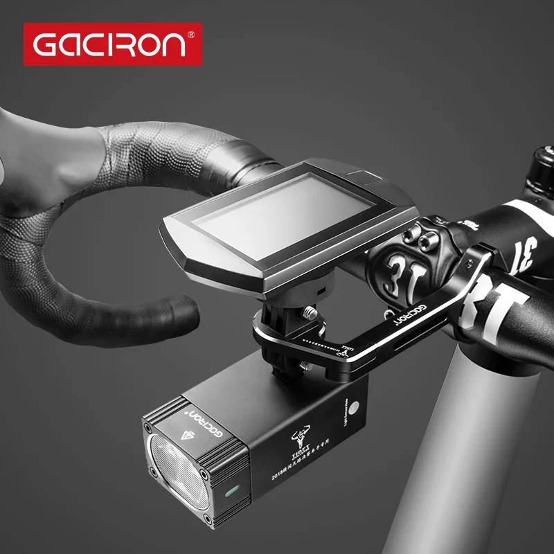 Фото Держатель для велосипеда Gaciron H10, регулируемый, для передних фар и камер Gopro, секундомер, велосипедные аксессуары №5