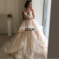 2021 champagne deep v sexy evening dresses sleeveless handmade flowers crystal evening gowns