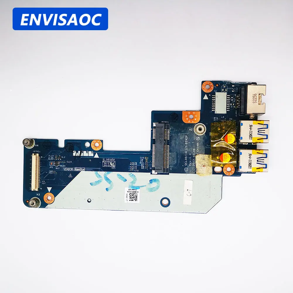 For Dell Inspiron 15R 5520 5525 7520 laptop USB Network card RJ45 wireless network card Jack board QCL00/10 LS-8242P 0962WP