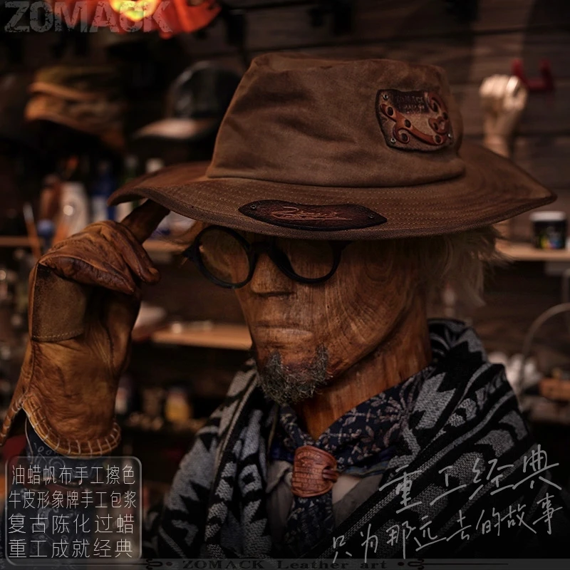 Дизайнерская ковбойская шляпа ручной работы нишевая винтажная шляпа-котелок