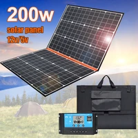 solar panel kit complete foldable portable solar charger 12v battery 5v cell phone for car rv boat camping outdoor freeshipping
