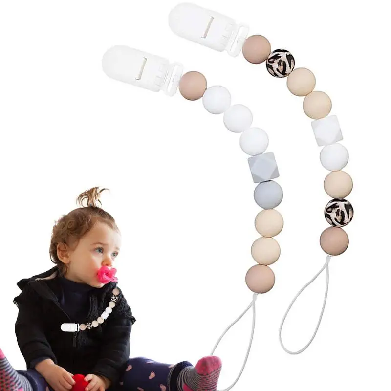 

Baby Pacifier Clips Silicone Pacifier Chain Bracket Nipple Holder For Nipples Toddler Toys For Most Pacifier Christmas Gifts