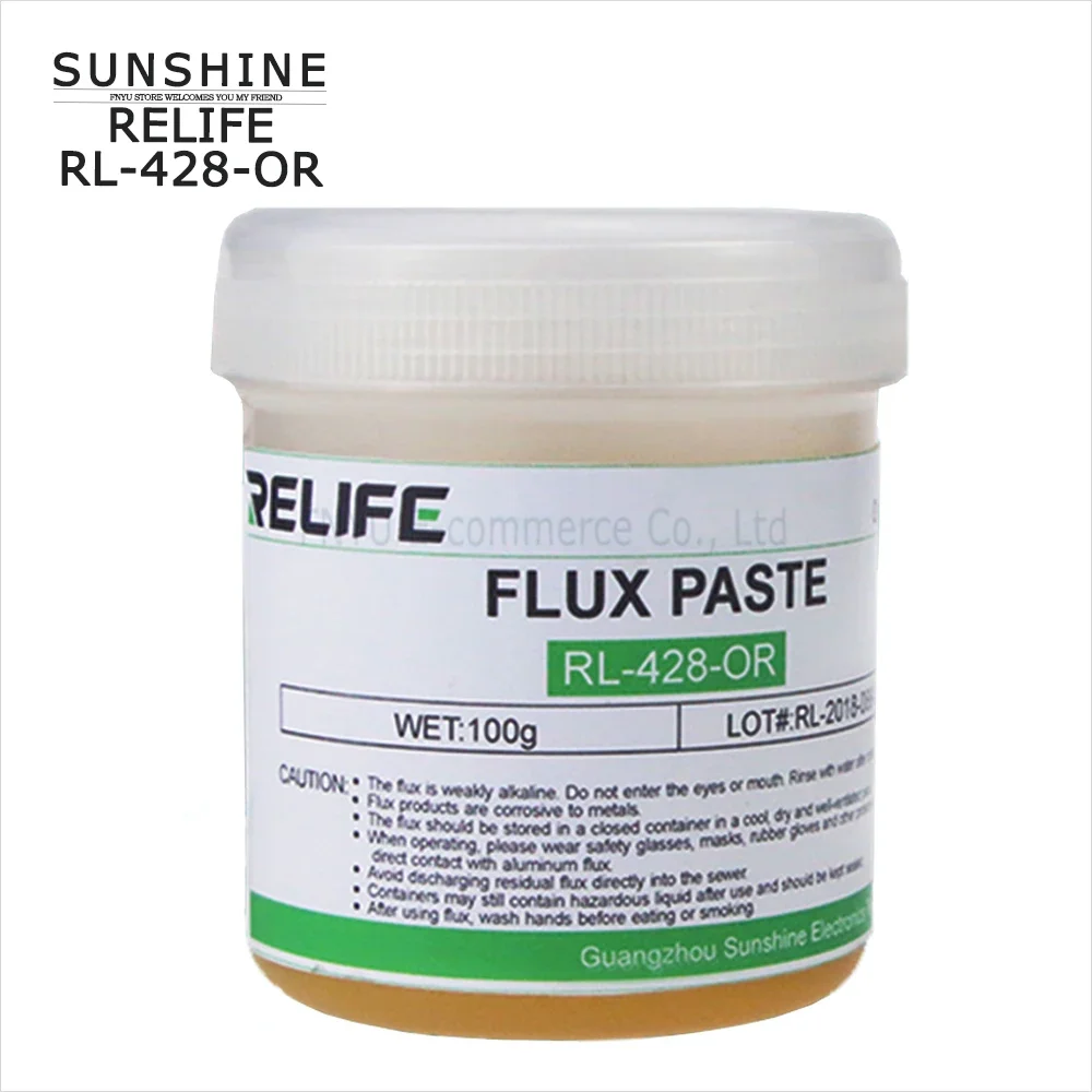 

RELIFE RL-428-OR 100 г печатной платы SMD BGA флюс бессвинцовый и галогенный экологически чистый канифоль паяльная паста Припой