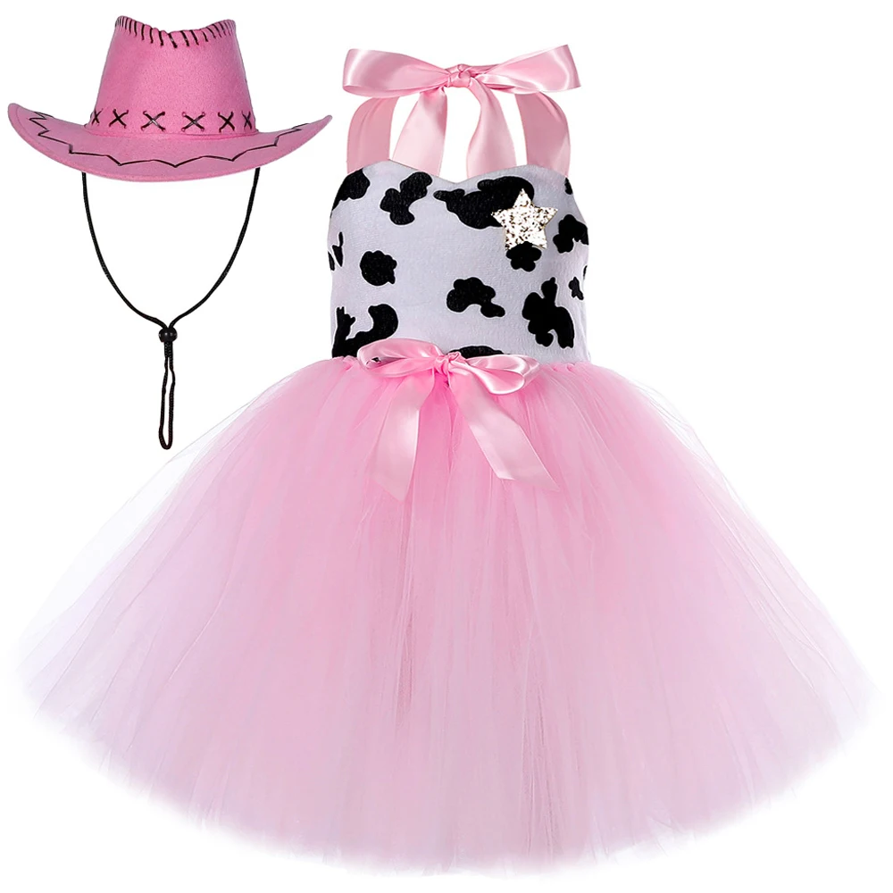 Toy Story Jessie Woody Costumes Girls Birthday Halloween Cowgirl Fancy Dress for Kids Baby Pink Cow Tutu Outfits Animal Clothes