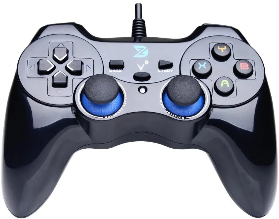 

Проводной игровой USB-контроллер, геймпад для ПК/ноутбука (Windows XP/7/8/10), PS3, Android и Steam-[черный]