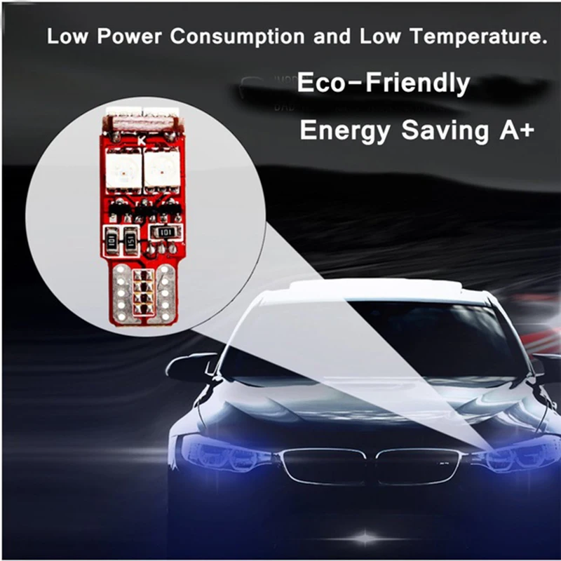 2 шт. светодиодные лампы T10 W5W