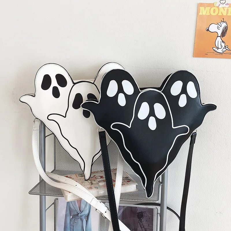 Fun Ghost Style Shoulder Bag for Women Cartoon Design Purses and Handbags Fashion Female Crossbody Bag Clutch Novelty Handbag