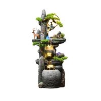yj chinese zen artificial mountain and fountain decoration creative fortune fengshui wheel floor decoration