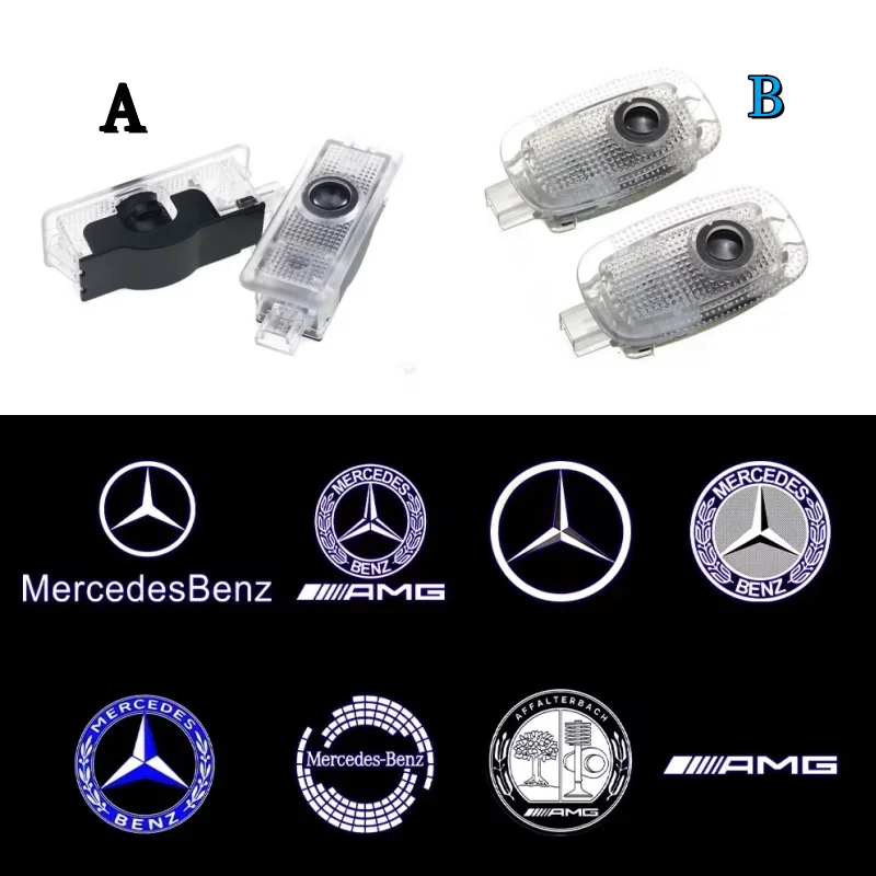 2X светодиодный проектор двери автомобиля с логотипом для Mercedes Benz CLA E Couple W212 C207 C117