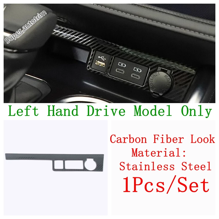 

Передняя центральная панель приборной панели USB-контроля, накладка из нержавеющей стали, аксессуары для Toyota Highlander/Kluger XU70 2020-2025