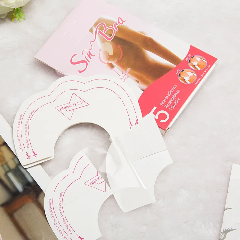 5pair Disposable Breast Lifter Sticker Lingerie Tape Transparent Invisible Nipple Sticker Chest Lifter Sticker To Lift The Chest