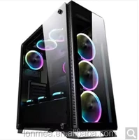 fantech new arrival elegant style pc gaming case with sync rgb lighting atx middle tower tempered glass hardware accessories
