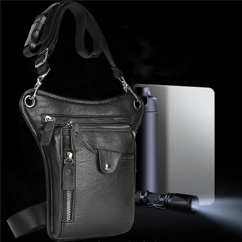 

Leather Bag Hip Bum Vintage Drop Leg Pack For Bag Women Outdoor Waist Bike Camping Hiking Belt Multi-purpose Motorcycle Men