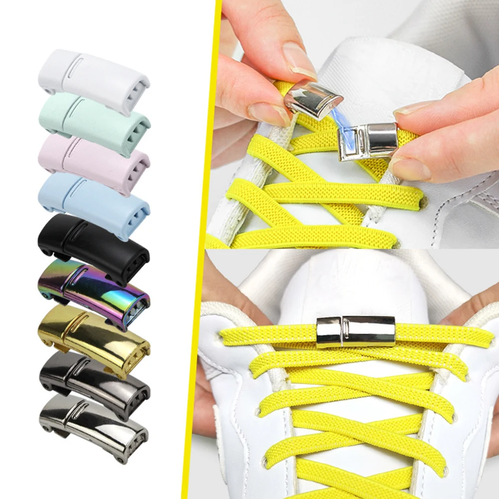 

New Upgrade Magnetic Lock Shoelaces No Tie Shoe Laces Sneakers Metal Lock Shoelace Sports Kids Adult Lazy Laces Fits All Shoes