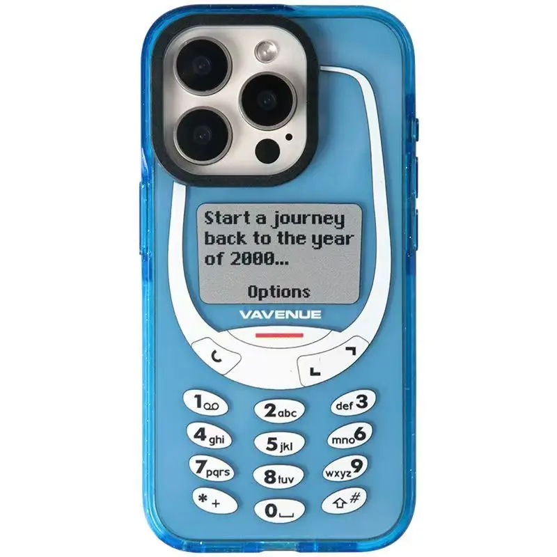 Фото Чехол для телефона Apple 16 Retro для iPhone 15 14, 13, 11, 12 Pro, 13 Pro, синий прозрачный корпус №1