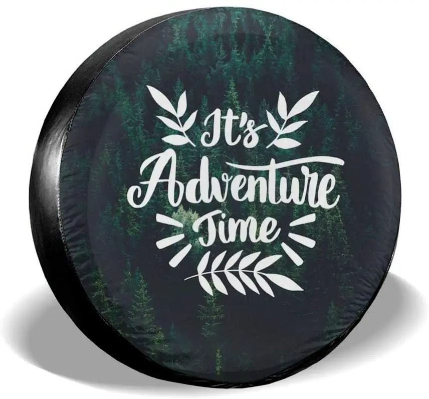 

Adventure Awaits Spare Tire Cover Waterproof Dust-Proof UV Sun Wheel Tire Cover Fit for Jeep,Trailer, RV, SUV and Many Vehicle 1