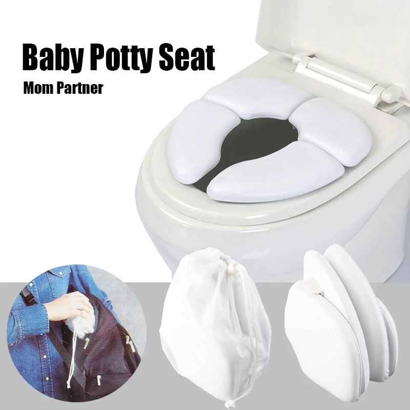 

1Pc Baby Foldable Potty Seat Portable PVC Cushion Toddler Girl Folding Toilet Seat Travel Training Child Pot Pad Comfortable